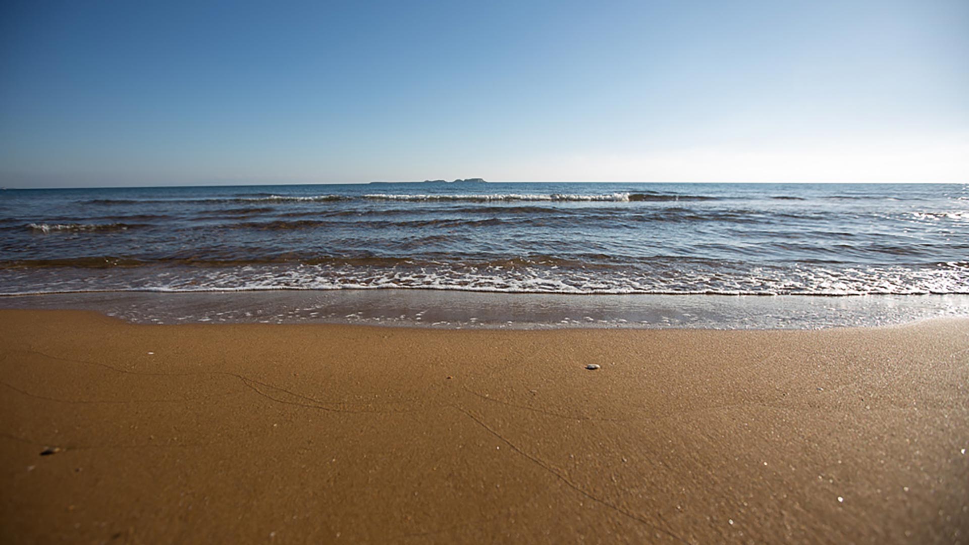 Sandy beach in Kefalonia island